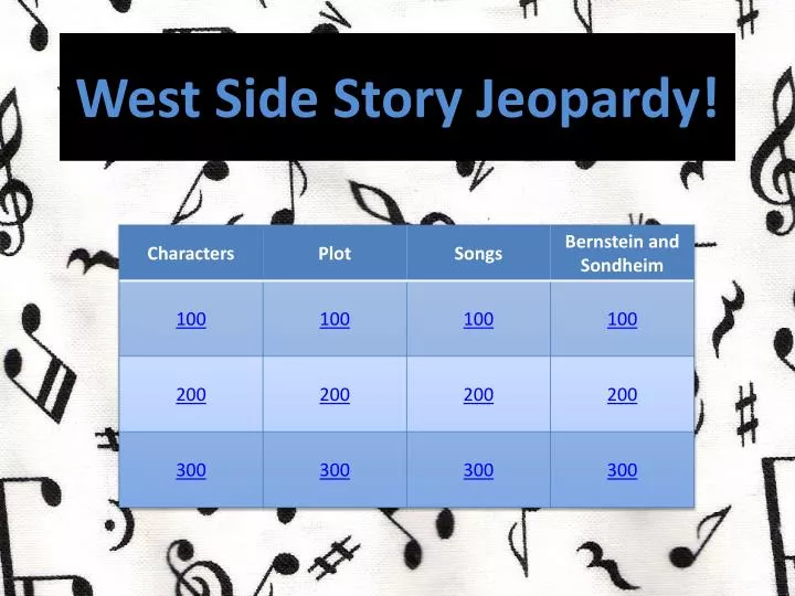west side story jeopardy