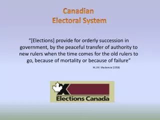 Canadian Electoral System