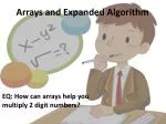Arrays and Expanded Algorithm - slide 1