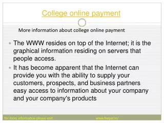Advantages of college online payment