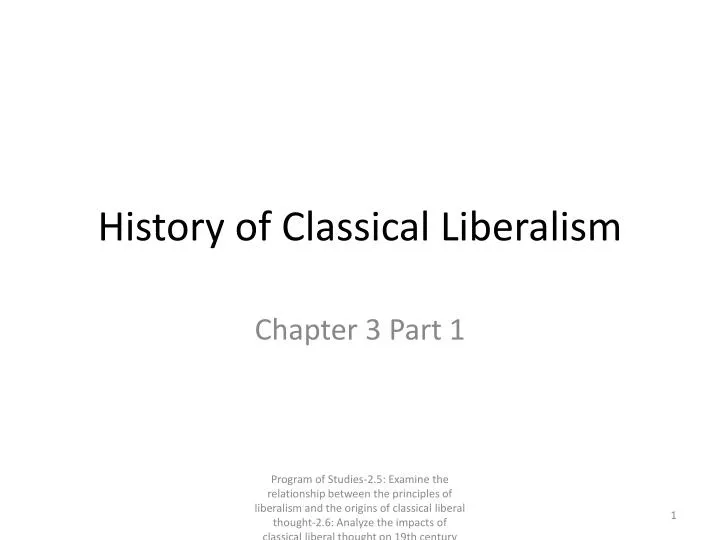 history of classical liberalism