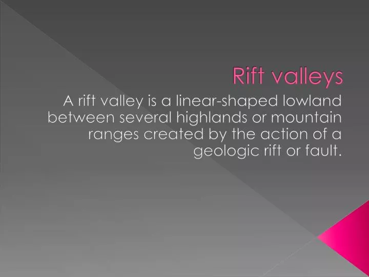 rift valleys