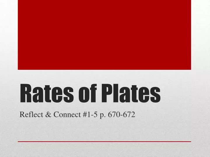 rates of plates