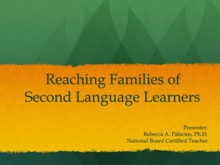 reaching families of second language learners
