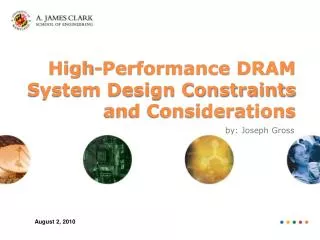 High-Performance DRAM System Design Constraints and Considerations