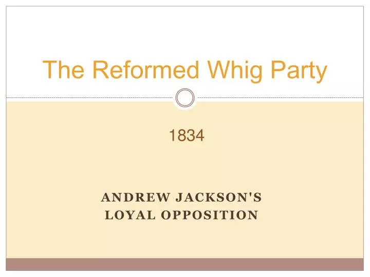 the reformed whig party