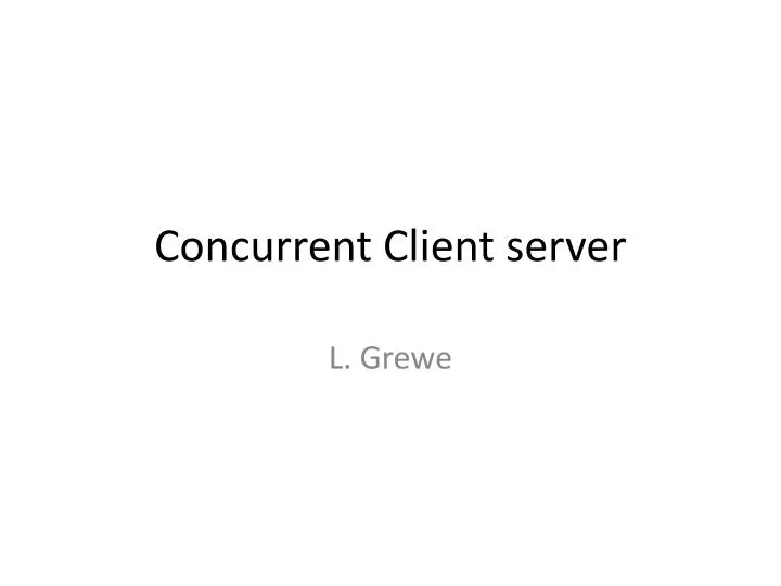 concurrent client server