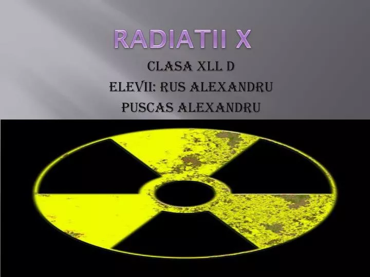 radiatii x