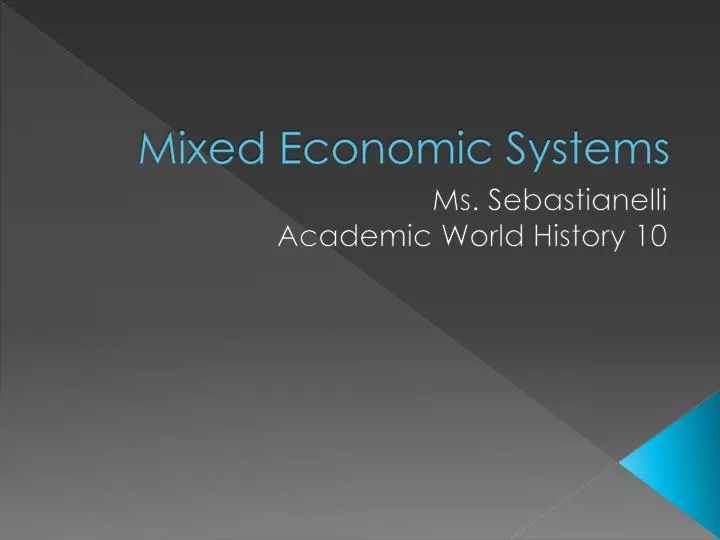 mixed economic systems