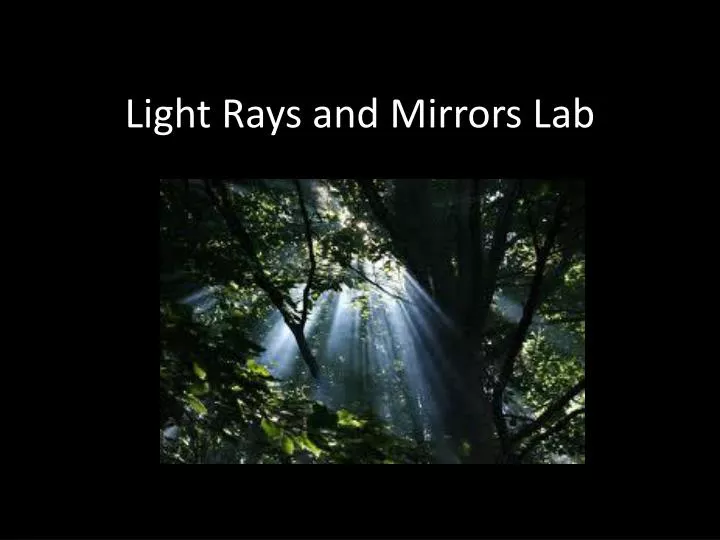 light rays and mirrors lab