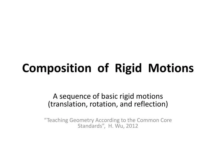 composition of rigid motions