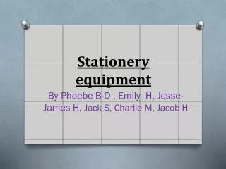 Stationery equipment