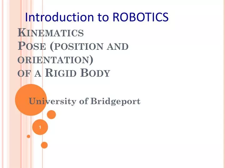 kinematics pose position and orientation of a rigid body