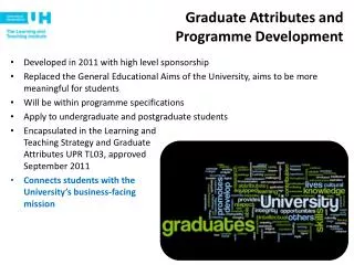 Graduate Attributes and Programme Development