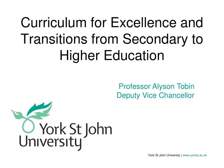 curriculum for excellence and transitions from secondary to higher education
