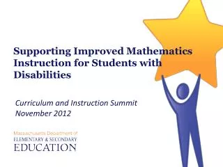 Supporting Improved Mathematics Instruction for Students with Disabilities