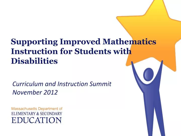 supporting improved mathematics instruction for students with disabilities