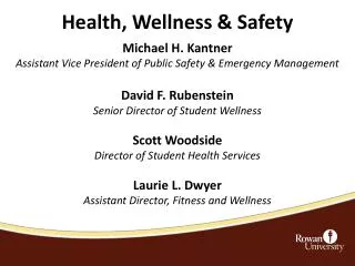 Health, Wellness &amp; Safety