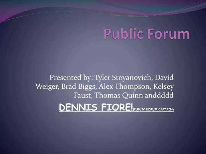 public forum