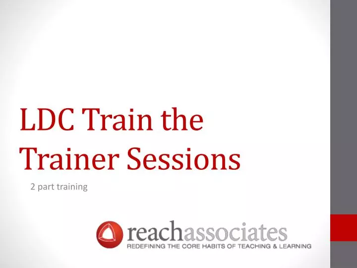 ldc train the trainer sessions