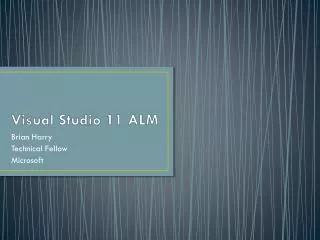 Visual Studio 11 ALM