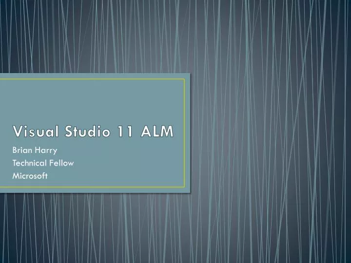 visual studio 11 alm
