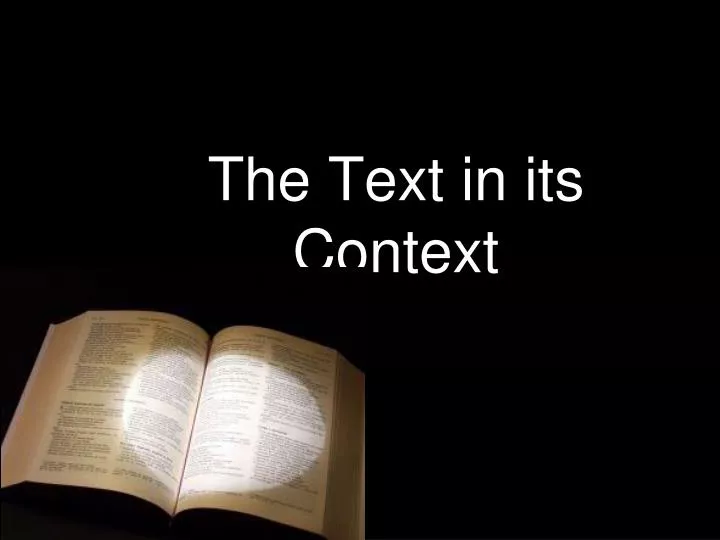 the text in its context