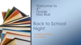 Back to School Night