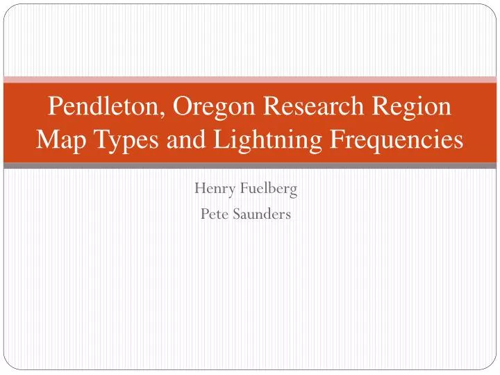 pendleton oregon research region map types and lightning frequencies
