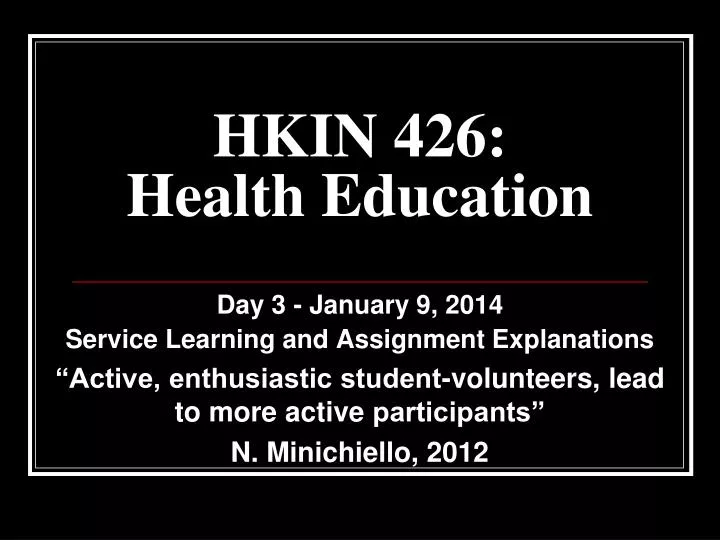 hkin 426 health education