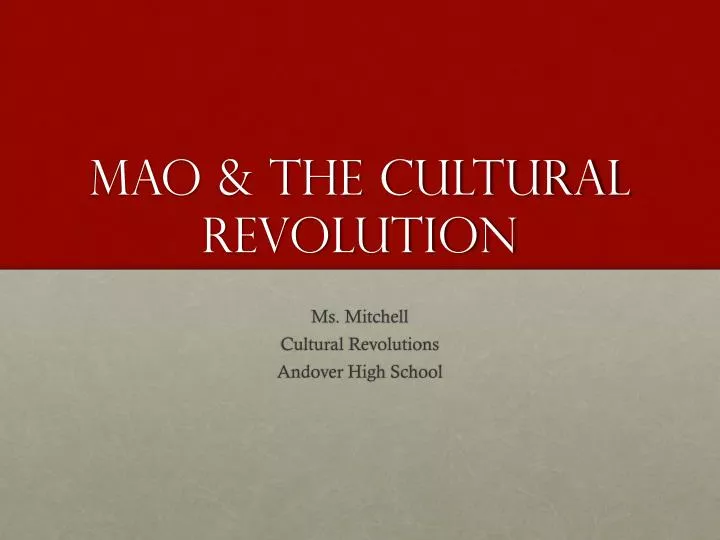 mao the cultural revolution