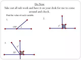 Do Now Take out all sub work and have it on your desk for me to come around and check.