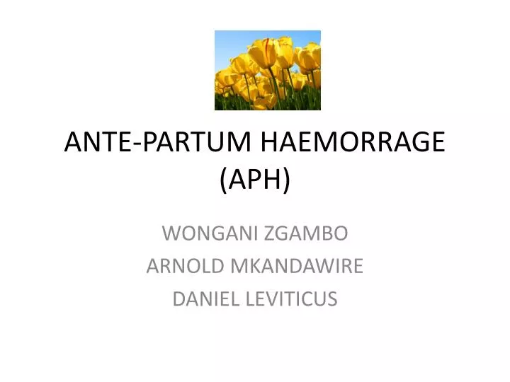 ante partum haemorrage aph