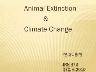 animal extinction climate change