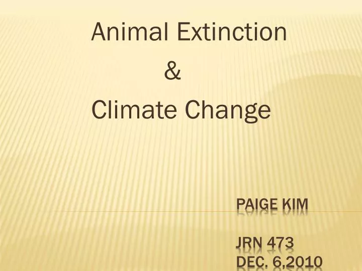 animal extinction climate change