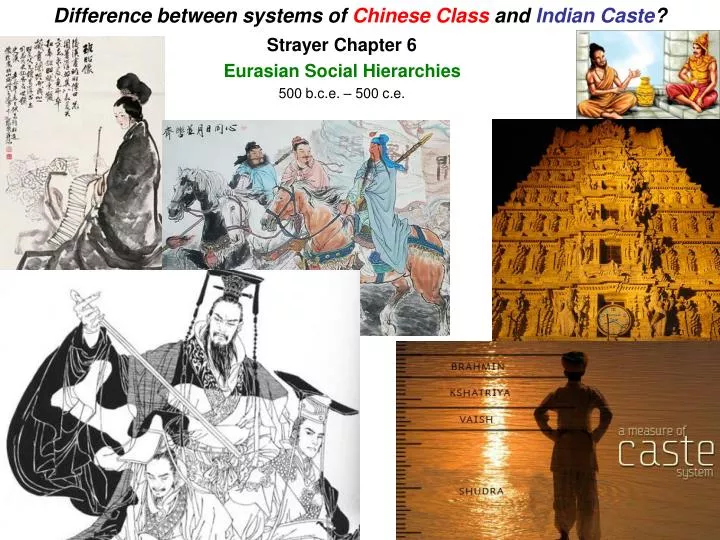 difference between systems of chinese class and indian caste