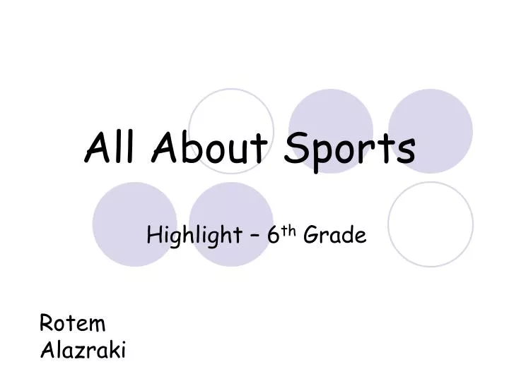 all about sports