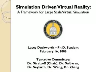 Simulation Driven Virtual Reality: A Framework for Large Scale Virtual Simulation