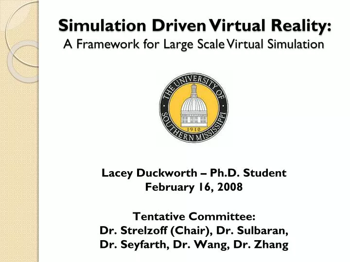 simulation driven virtual reality a framework for large scale virtual simulation