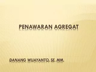 PENAWARAN AGREGAT