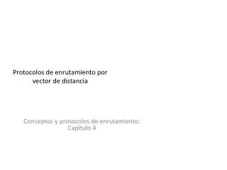 protocolos de enrutamiento por vector de distancia