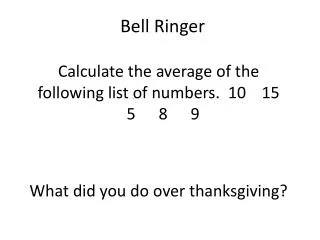 bell ringer
