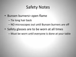 Safety Notes