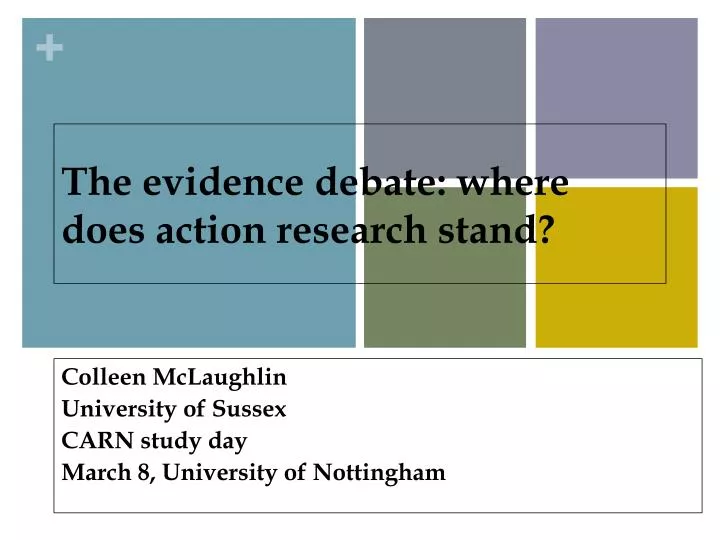 the evidence debate where does action research stand