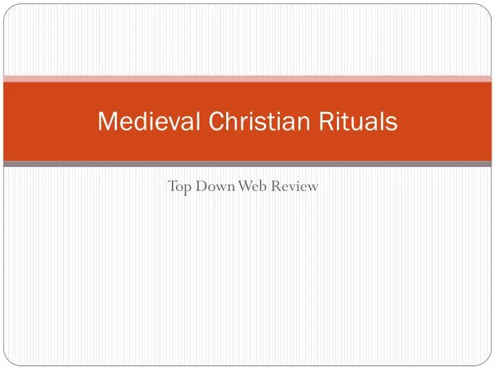 medieval christian rituals