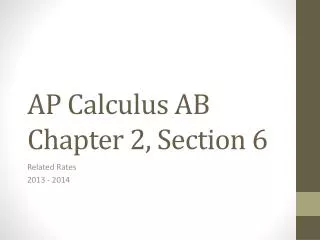 AP Calculus AB Chapter 2, Section 6