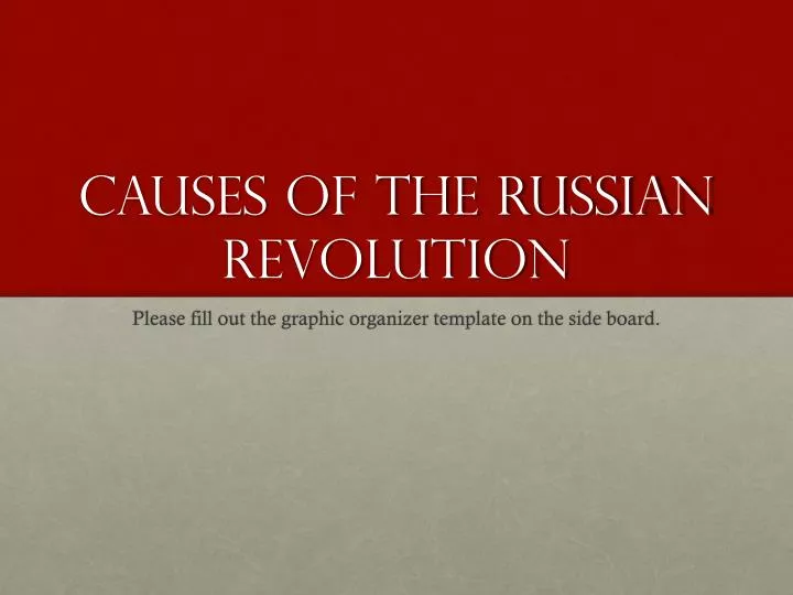 causes of the russian revolution