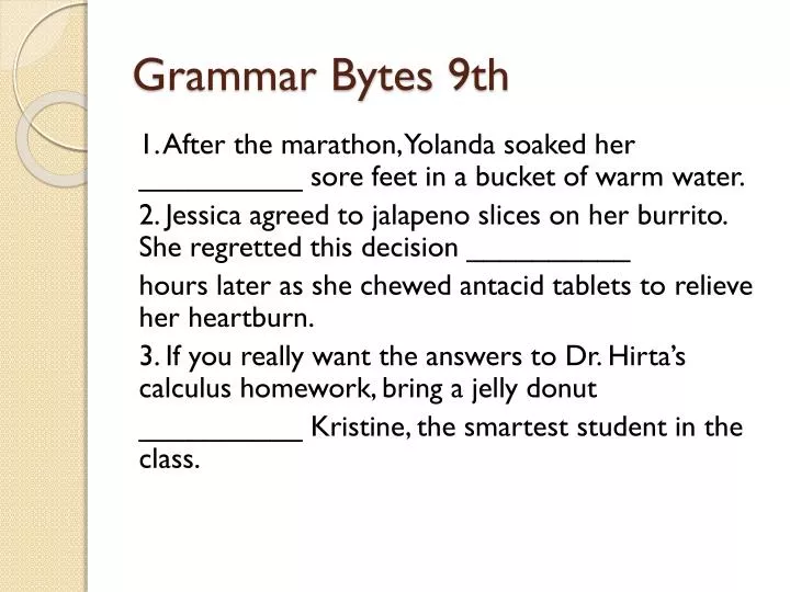 grammar bytes 9th