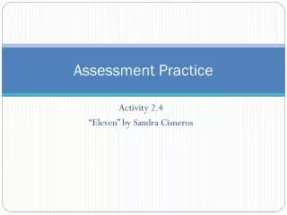 Assessment Practice