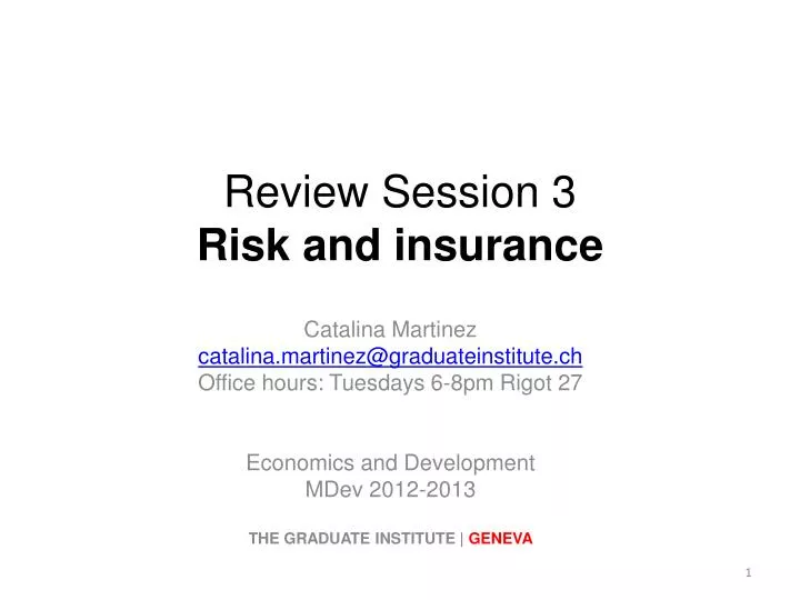 review session 3 risk and insurance